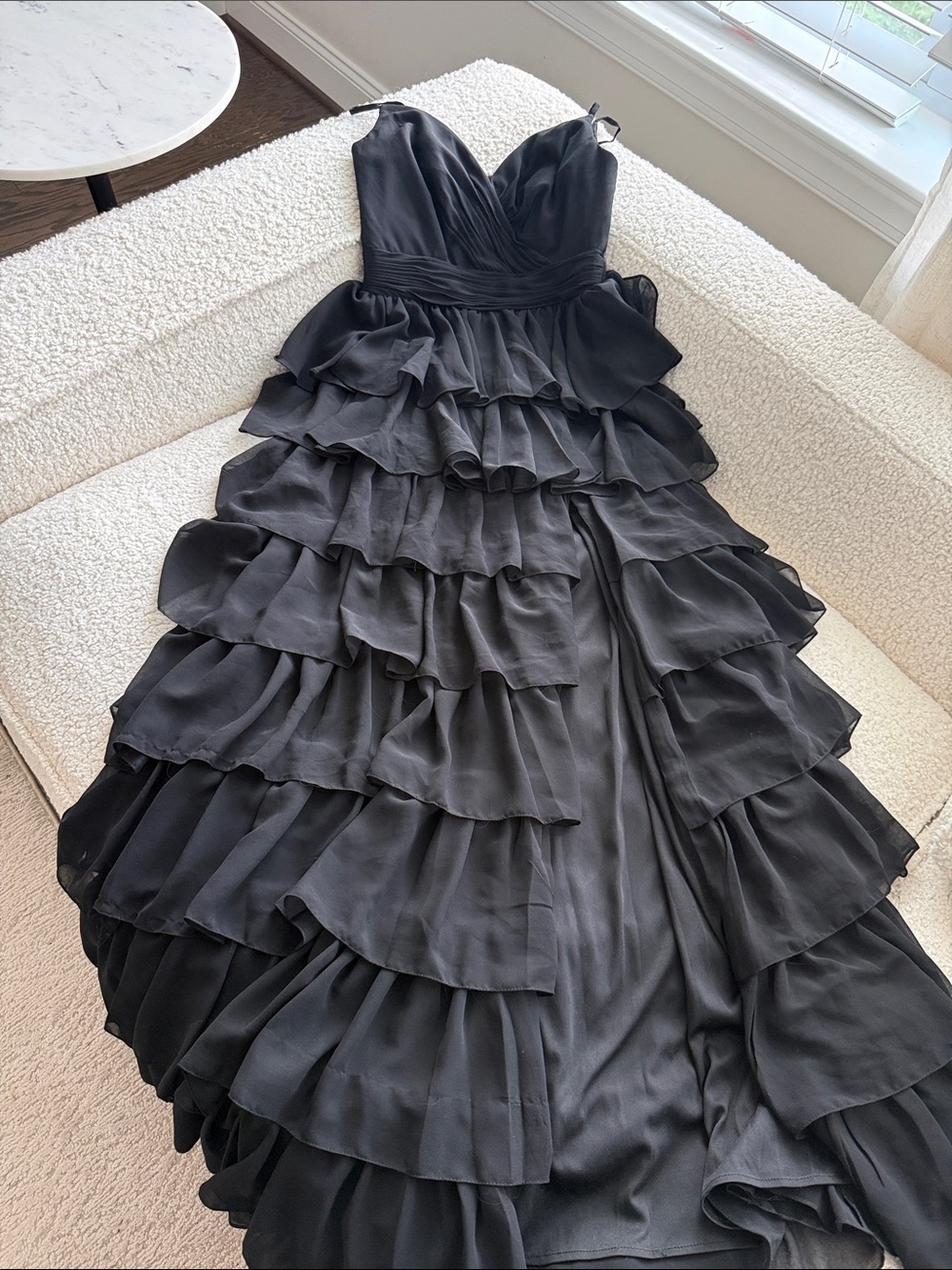 Mac Duggal Leena Sleeveless Tiered Ruffle Gown Size 6 - Picture 14 of 15